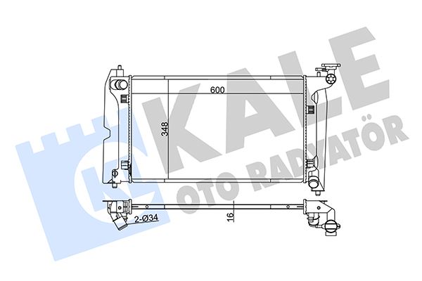KALE OTO RADYATÖR 366900 Soğutma Sistemi Su Soğutucu & Parçaları - TOYOTA COROLLA (_E12_) uyumlu