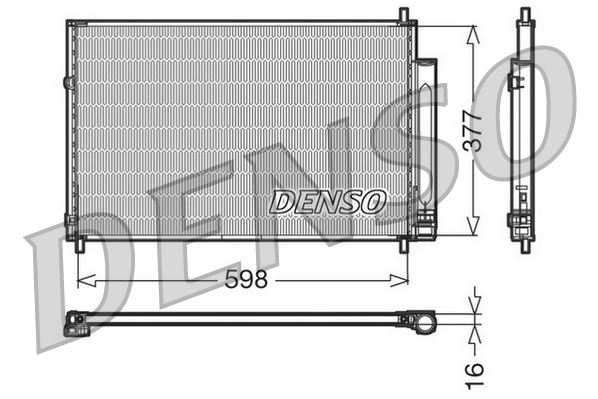DENSO DCN50006 İklimlendirme Sistemi Klima Radyatörü - TOYOTA COROLLA Sedan (_E15_) uyumlu