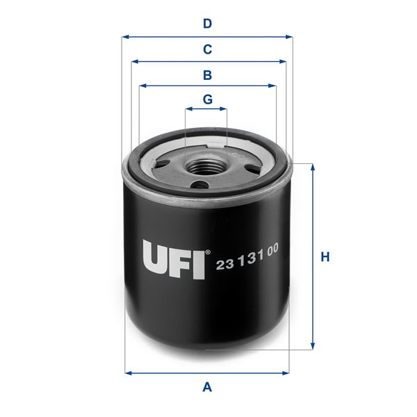 UFI 23.131.00 Motor Yağ Filtresi - FORD ESCORT III (GAA) uyumlu