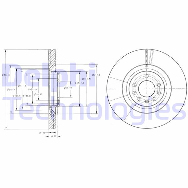 DELPHI BG9098 Fren Sistemleri Fren Diski - SAAB 9-3 (YS3F, E79, D79, D75) uyumlu