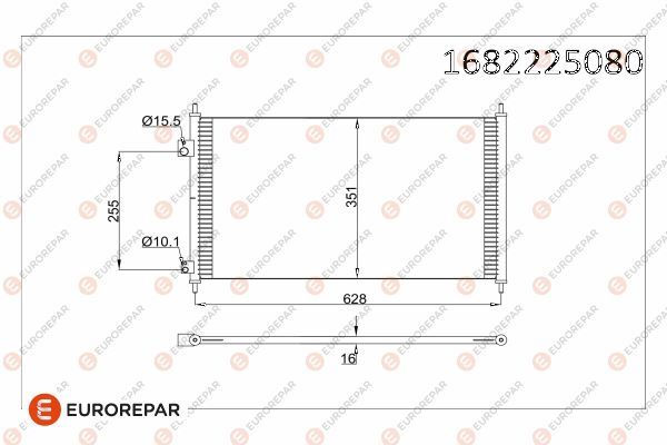 EUROREPAR 1682225080 İklimlendirme Sistemi Klima Radyatörü - HONDA CIVIC VII Coupe (EM2) uyumlu