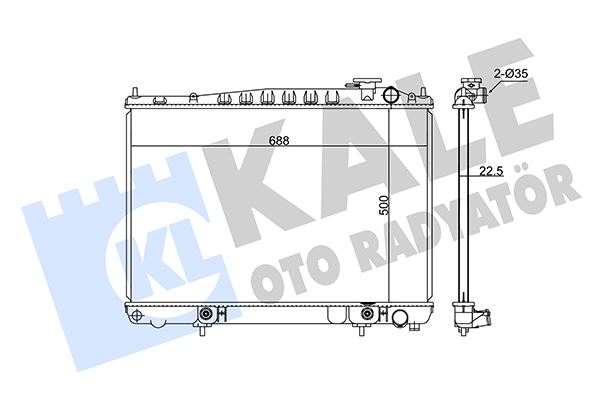 KALE OTO RADYATÖR 362600 Soğutma Sistemi Su Soğutucu & Parçaları - NISSAN PATHFINDER II (R50) uyumlu
