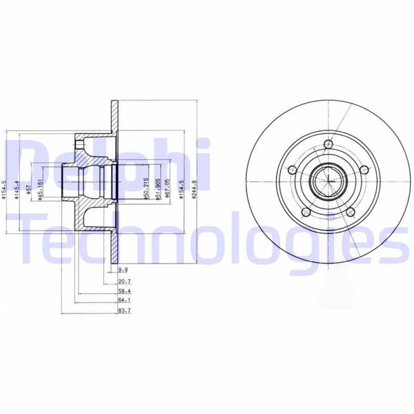 DELPHI BG3030 Fren Sistemleri Fren Diski - AUDI A4 B5 (8D2) uyumlu