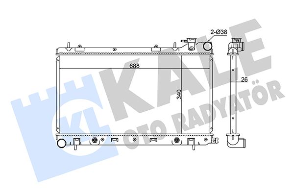 KALE OTO RADYATÖR 364700 Soğutma Sistemi Su Soğutucu & Parçaları - SUBARU IMPREZA Sedan (GC) uyumlu