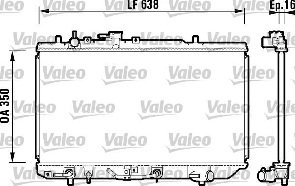 VALEO 734121 Soğutma Sistemi Su Soğutucu & Parçaları - MAZDA 121 II (DB) uyumlu