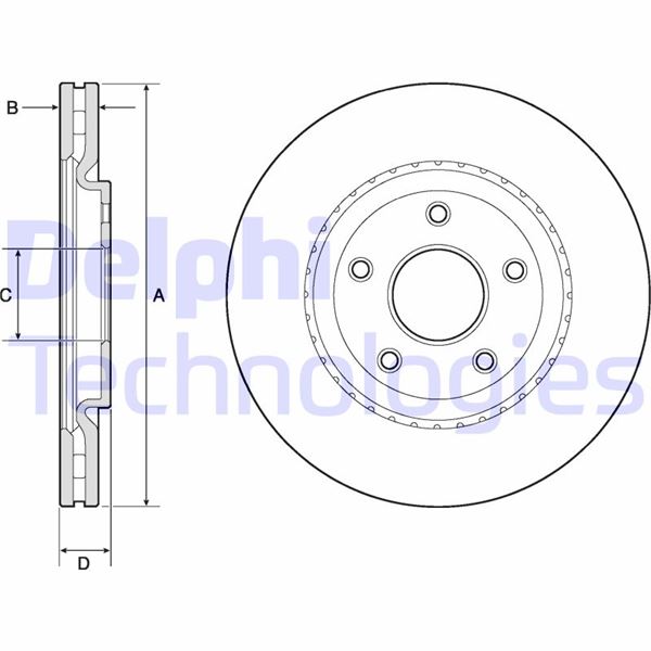 DELPHI BG4759C Fren Sistemleri Fren Diski - FIAT FREEMONT (345_) uyumlu