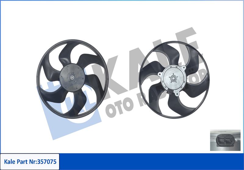 KALE OTO RADYATÖR 357075 Soğutma Sistemi Fan - RENAULT MODUS / GRAND MODUS (F/JP0_) uyumlu