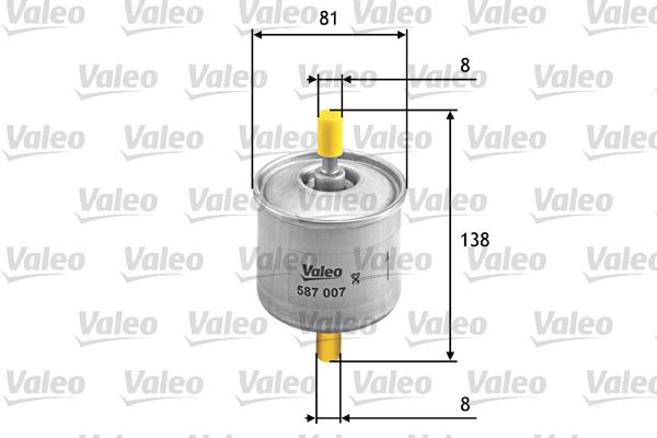 VALEO 587007 Yakıt Sistemi Yakıt Filtresi - FORD FIESTA III (GFJ) uyumlu