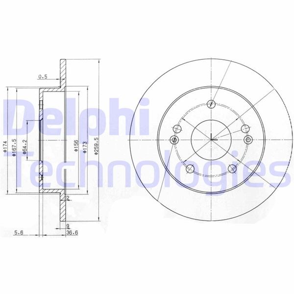 DELPHI BG3906 Fren Sistemleri Fren Diski - HONDA PRELUDE V (BB_) uyumlu