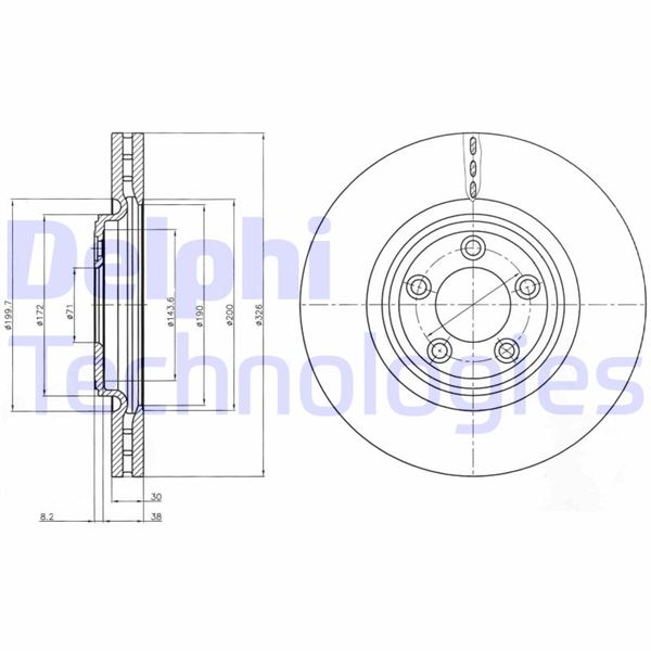 DELPHI BG4203C Fren Sistemleri Fren Diski - JAGUAR XF I (X250) uyumlu
