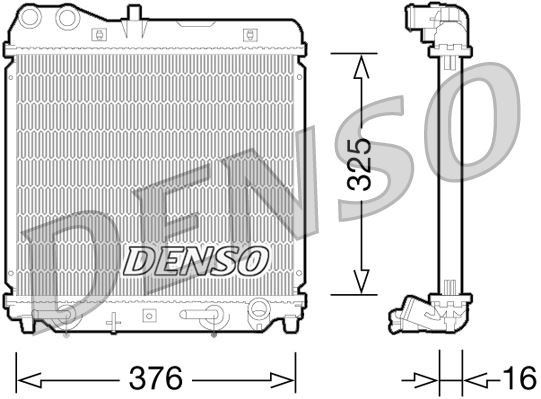 DENSO DRM40026 Soğutma Sistemi Su Soğutucu & Parçaları - HONDA JAZZ II (GD_, GE3, GE2) uyumlu