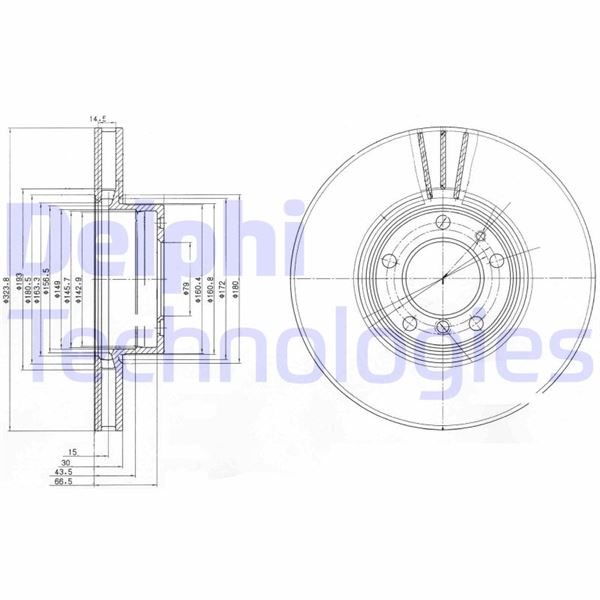 DELPHI BG9005 Fren Sistemleri Fren Diski - BMW 5 (E39) uyumlu
