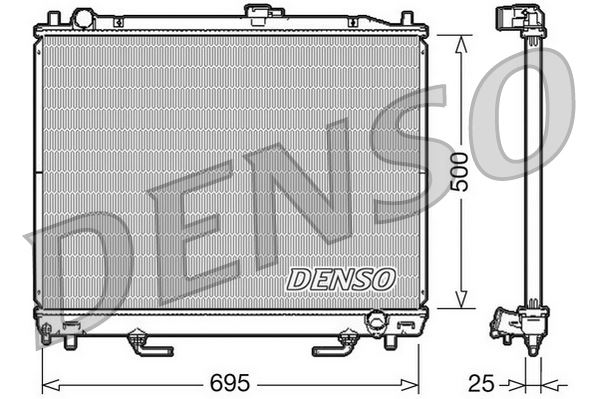 DENSO DRM45007 Soğutma Sistemi Su Soğutucu & Parçaları - MITSUBISHI PAJERO IV (V8_W, V9_W) uyumlu