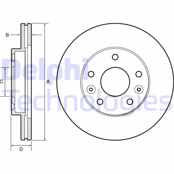 DELPHI BG4455 Fren Sistemleri Fren Diski - DACIA DUSTER (HS_) uyumlu