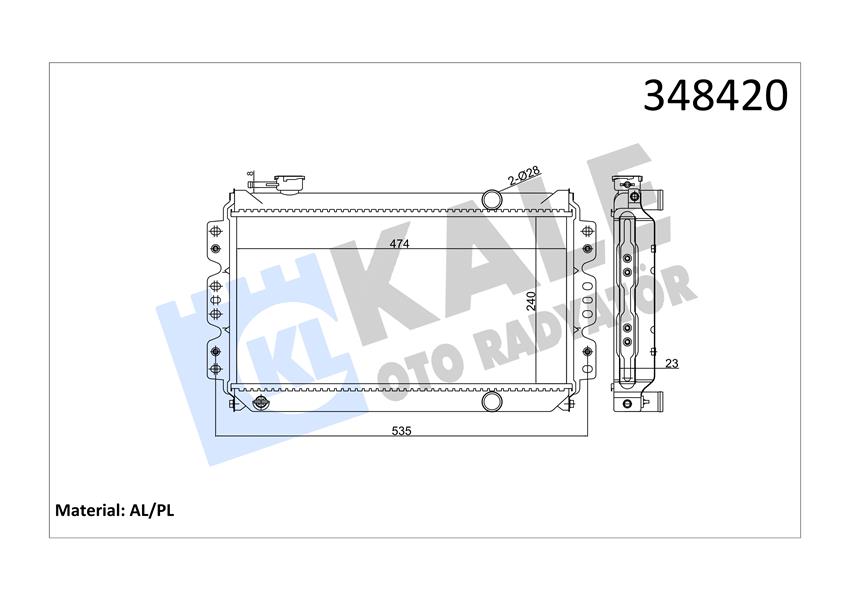 KALE OTO RADYATÖR 348420 Soğutma Sistemi Su Soğutucu & Parçaları - SUZUKI SUPER CARRY Minibüs/Otobüs (ED) uyumlu