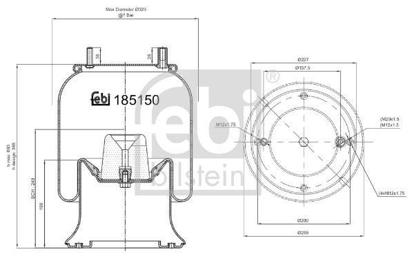 FEBI BILSTEIN 185150 Süspansiyon Sistemi Süspansiyon Körüğü