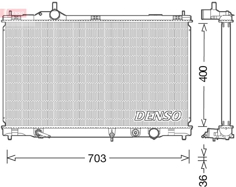DENSO DRM50095 Soğutma Sistemi Su Soğutucu & Parçaları - LEXUS GS (_S19_) uyumlu