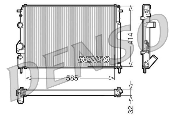 DENSO DRM23110 Soğutma Sistemi Su Soğutucu & Parçaları - RENAULT MEGANE I (BA0/1_) uyumlu