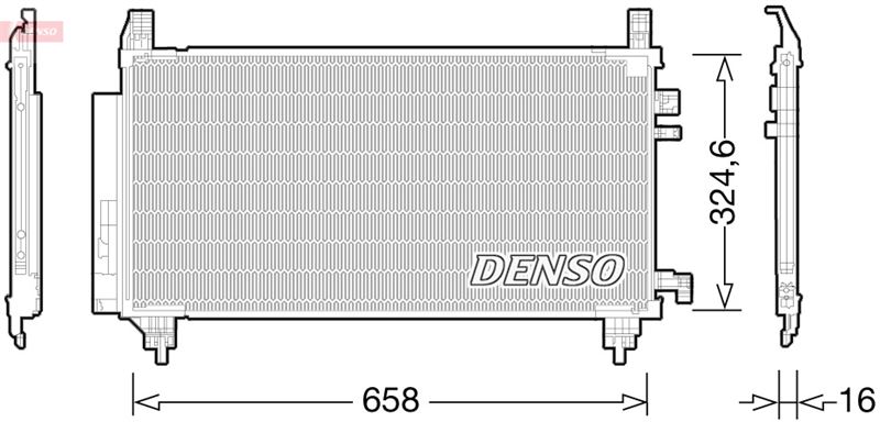 DENSO DCN50046 İklimlendirme Sistemi Klima Radyatörü - TOYOTA YARIS (_P9_) uyumlu