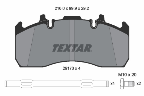 TEXTAR 2917301 Fren Sistemleri Fren Balatası - VOLVO FL II uyumlu