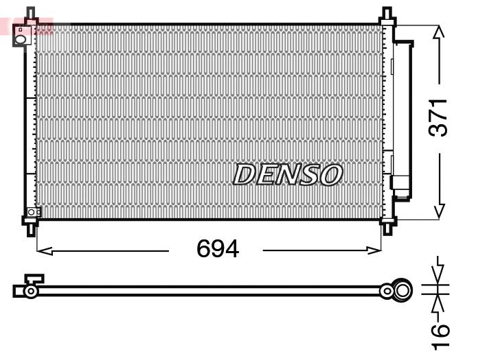 DENSO DCN40012 İklimlendirme Sistemi Klima Radyatörü - HONDA CIVIC IX (FK) uyumlu