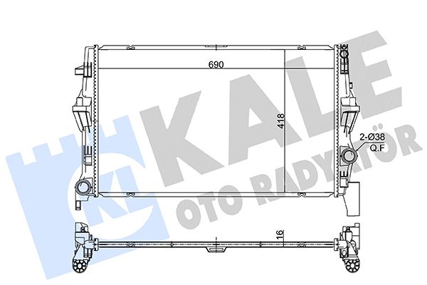 KALE OTO RADYATÖR 363255 Soğutma Sistemi Su Soğutucu & Parçaları - MERCEDES-BENZ VITO Panelvan/Van (W447) uyumlu
