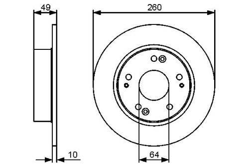 BOSCH 0 986 479 450 Fren Sistemleri Fren Diski - HONDA ACCORD VII (CL, CN) uyumlu