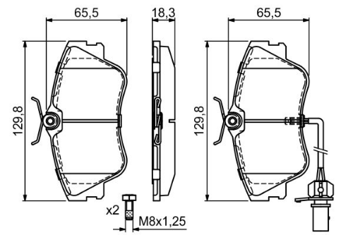 BOSCH 0 986 424 672 Fren Sistemleri Fren Balatası - VW TRANSPORTER T4 Minibüs/Otobüs (70B, 70C, 7DB, 7DK, 70J, 70K, uyumlu