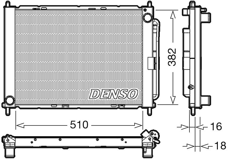 DENSO DRM23104 Soğutma Sistemi Soğutma Modülü - RENAULT TWINGO II (CN0_) uyumlu