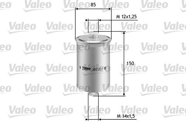VALEO 587202 Yakıt Sistemi Yakıt Filtresi - FORD ESCORT IV (GAF, AWF, ABFT) uyumlu