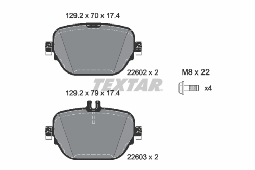 TEXTAR 2260201 Fren Sistemleri Fren Balatası - MERCEDES-BENZ E-SERISI (W213) uyumlu