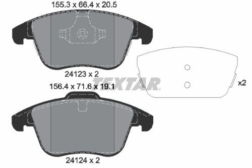 TEXTAR 2412305 Fren Sistemleri Fren Balatası - LAND ROVER RANGE ROVER EVOQUE (L538) uyumlu