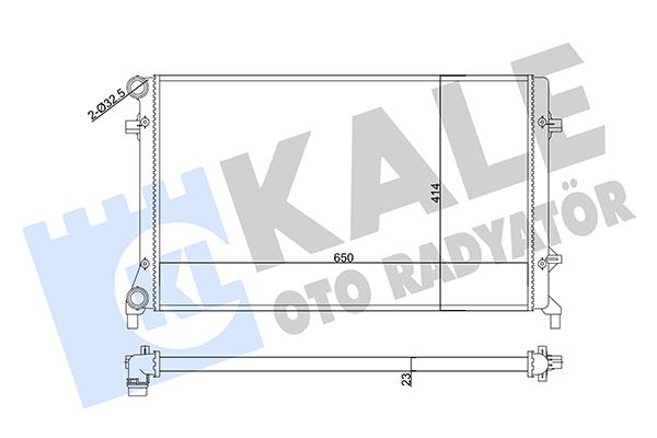 KALE OTO RADYATÖR 356920 Soğutma Sistemi Su Soğutucu & Parçaları - VW GOLF PLUS V (5M1, 521) uyumlu