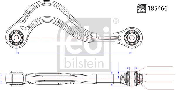 FEBI BILSTEIN 185466 Süspansiyon Sistemi Bugi Kolu - PORSCHE PANAMERA (970) uyumlu