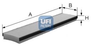 UFI 53.016.00 İklimlendirme Sistemi Polen Filtresi - FORD MONDEO I (GBP) uyumlu
