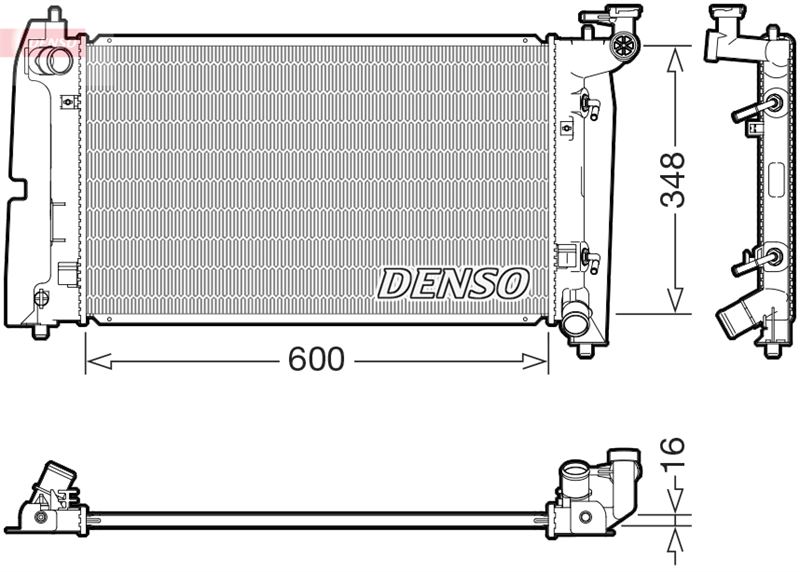 DENSO DRM50142 Soğutma Sistemi Su Soğutucu & Parçaları - TOYOTA COROLLA (_E12_) uyumlu