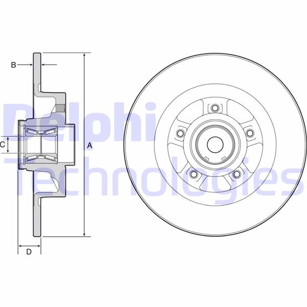 DELPHI BG9115RS Fren Sistemleri Fren Diski - RENAULT MEGANE II (BM0/1_, CM0/1_) uyumlu