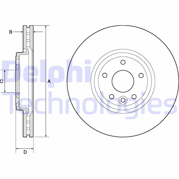 DELPHI BG4765C Fren Sistemleri Fren Diski - JAGUAR XE (X760) uyumlu
