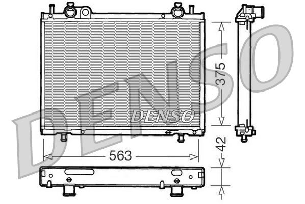 DENSO DRM09021 Soğutma Sistemi Su Soğutucu & Parçaları - FIAT BRAVA (182_) uyumlu