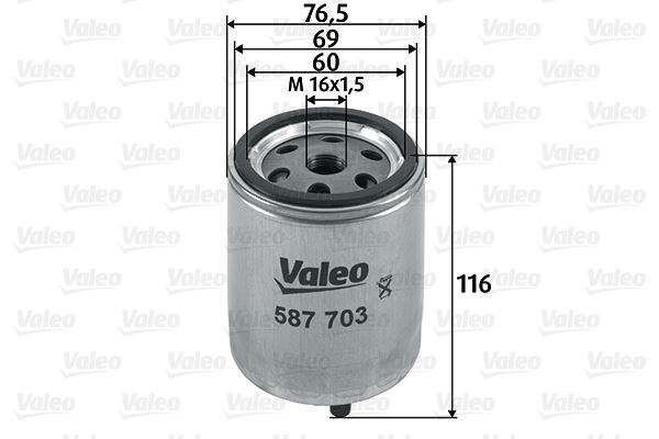 VALEO 587703 Yakıt Sistemi Yakıt Filtresi - RENAULT LAGUNA I (B56_, 556_) uyumlu