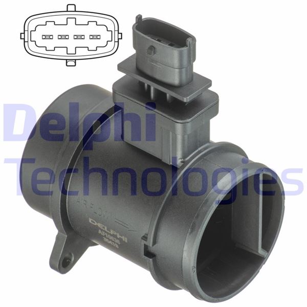DELPHI AF10636-12B1 Motor Hava Kütle Ölçer (MAF Sensörü) - OPEL AGILA B (H08) uyumlu