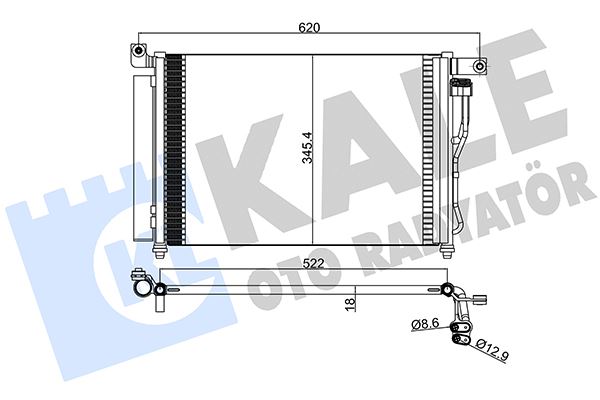 KALE OTO RADYATÖR 391400 İklimlendirme Sistemi Klima Radyatörü - HYUNDAI ACCENT III (MC) uyumlu