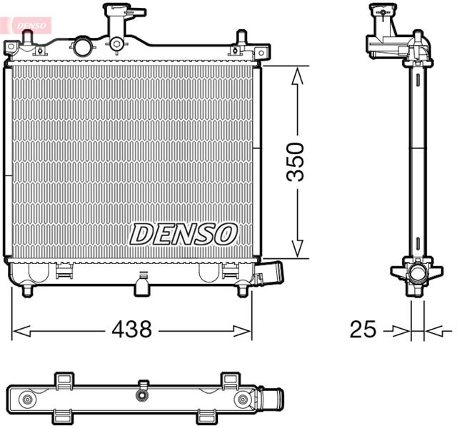 DENSO DRM41021 Soğutma Sistemi Su Soğutucu & Parçaları - HYUNDAI i10 I (PA) uyumlu