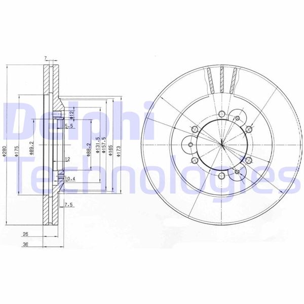 DELPHI BG3378 Fren Sistemleri Fren Diski - OPEL FRONTERA A Sport (U92) uyumlu