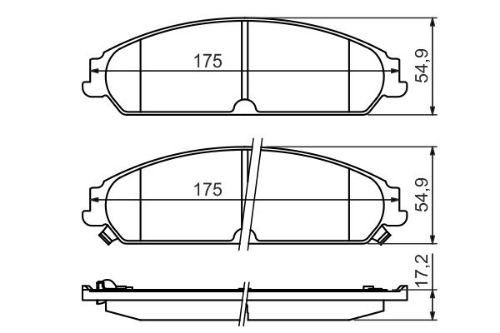 BOSCH 0 986 494 483 Fren Sistemleri Fren Balatası - CHRYSLER 300C (LX, LE) uyumlu