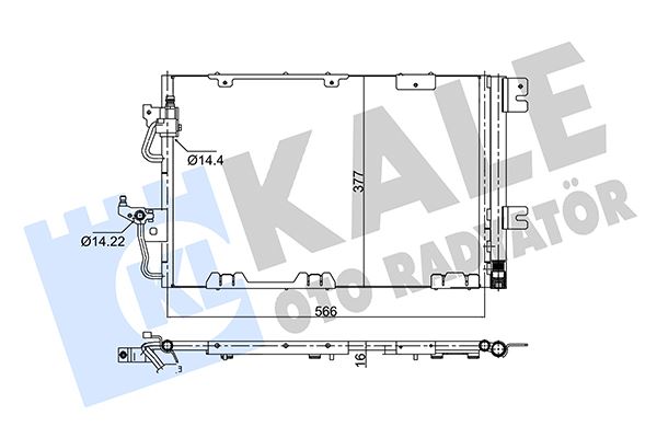 KALE OTO RADYATÖR 353065 İklimlendirme Sistemi Klima Radyatörü - OPEL ZAFIRA B Kasa/büyük limuzin (A05) uyumlu