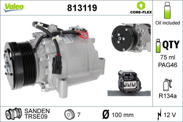 VALEO 813119 İklimlendirme Sistemi Kompresör Parçaları - HONDA CR-V III (RE_) uyumlu