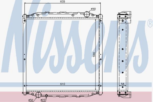 NISSENS 62877A Soğutma Sistemi Su Soğutucu & Parçaları - MAN L2000 uyumlu