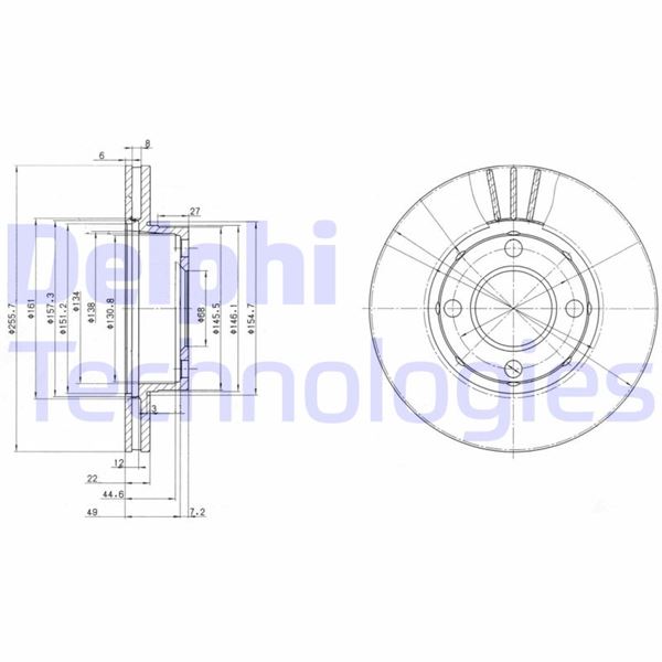 DELPHI BG2668 Fren Sistemleri Fren Diski - AUDI COUPE B3 (89, 8B3) uyumlu