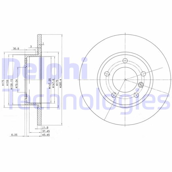 DELPHI BG2622 Fren Sistemleri Fren Diski - BMW 3 (E36) uyumlu